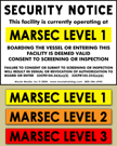 MARSEC Levels / Security Notice Sign Combo