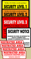 ISPS / Security Level Signs Complete Set